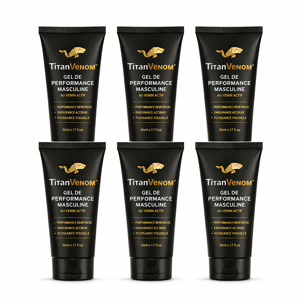 TitanVenom™ Gel de Performance Masculine au Venin Actif | Gagnez 4,5 cm et tenez 3 fois plus longtemps dès la 1ère application !