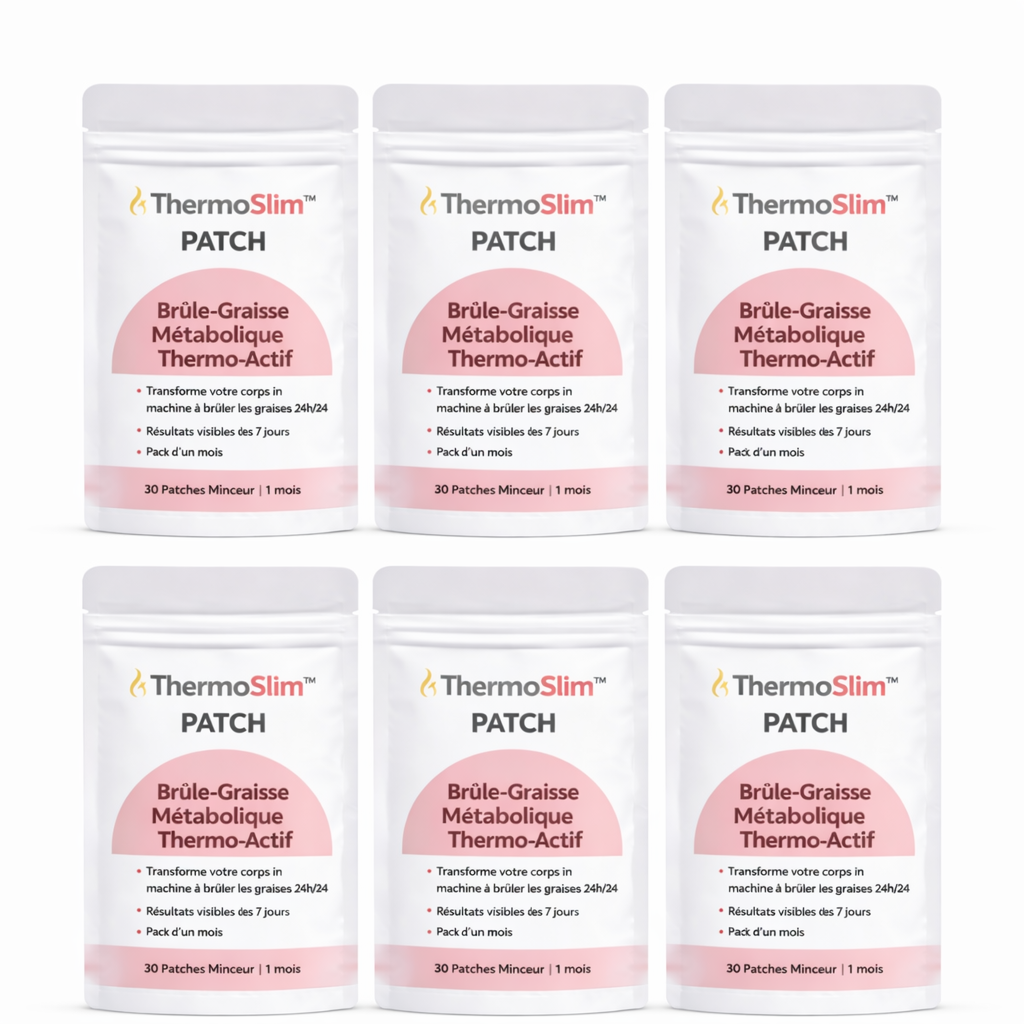ThermoSlim™ Patch Brûle-Graisse Métabolique Thermo-Actif | Faites fondre 12kg de graisse en 30 jours sans régime !
