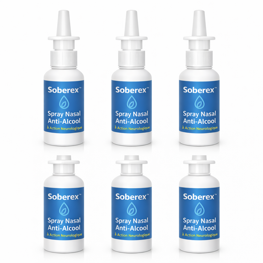 Soberex™ Spray Nasal Anti-Alcool à Action Neurologique | Éliminez l’envie de boire en 3 jours !