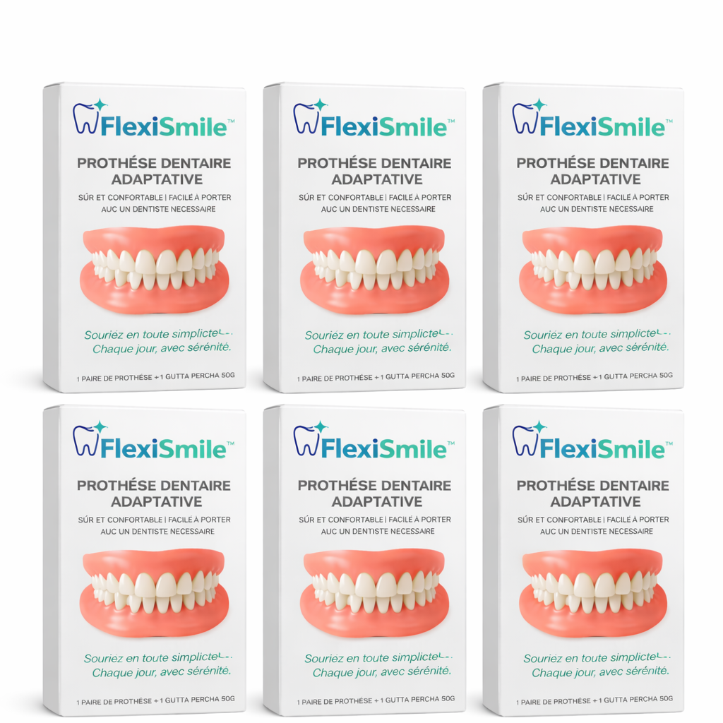 FlexiSmile™ Prothèse Dentaire Adaptative | Retrouvez un sourire naturel en 3 minutes, quelle que soit votre mâchoire !