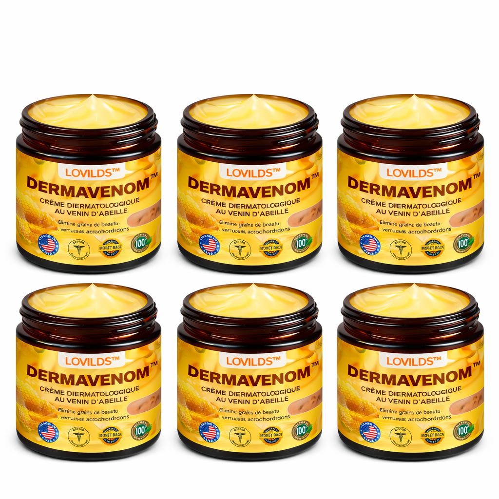 DermaVenom™ Crème Dermatologique au Venin d’Abeille | Régénérez et rajeunissez votre peau même en cas de troubles cutanés sévères !