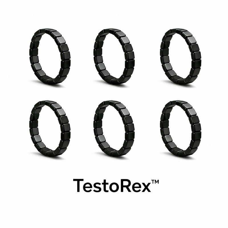 TestoRex™ Bracelet Magnétique en Hématite | Boost ton taux de testostérone de +92 % en 7 jours seulement!
