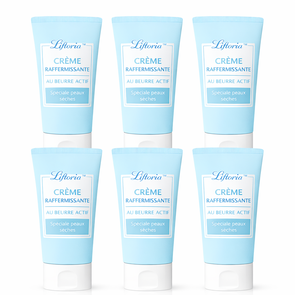 Liftoria™ Crème Raffermissante au Beurre Actif | Retrouvez une peau visiblement liftée en 5 minutes !