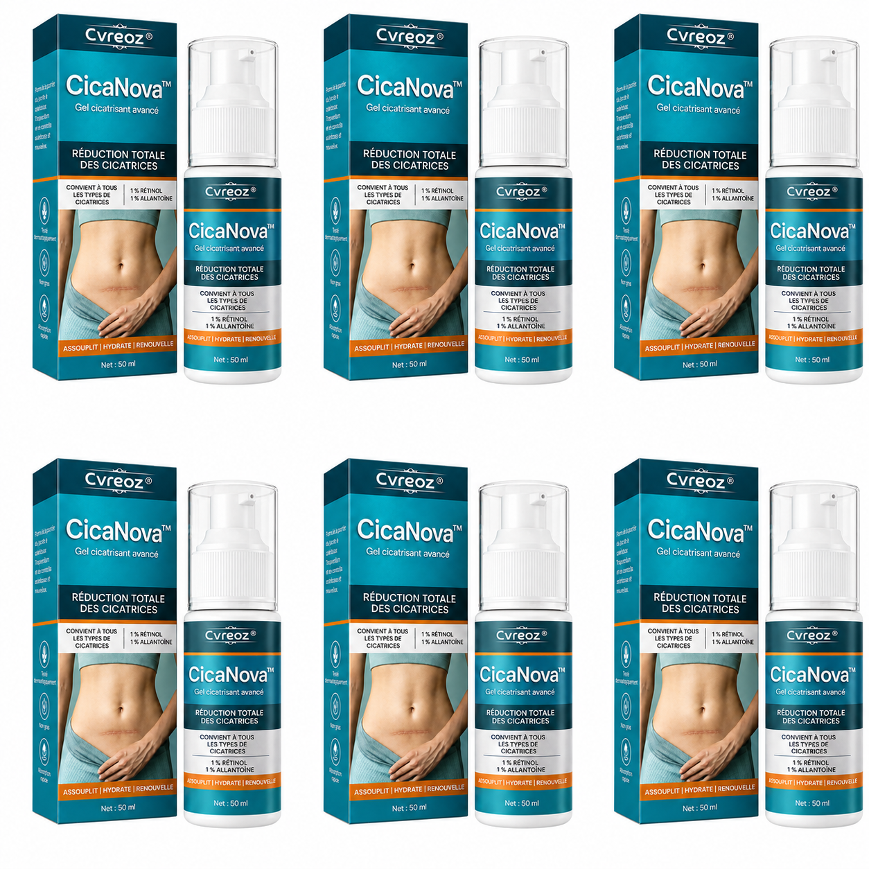 CicaNova™ Gel Réparateur Anti-Cicatrices Avancé | Estompez cicatrices, brûlures et marques d’acné dès 7 jours, sans laser ni chirurgie !