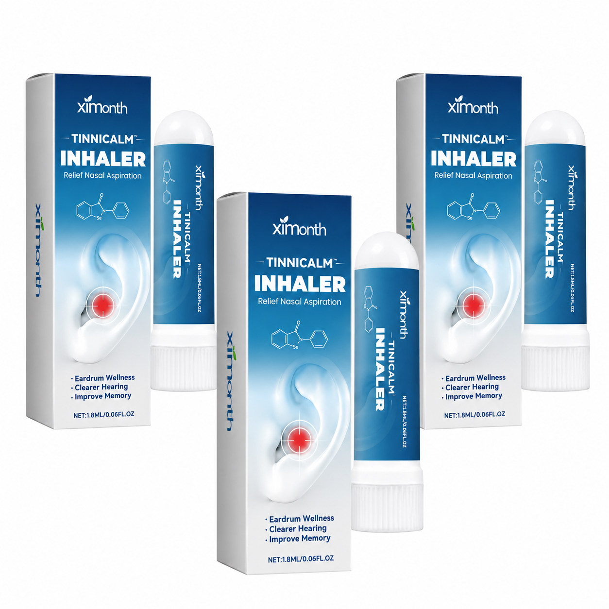 TinniCalm™ Inhalateur Anti-Acouphènes | Calmez les sifflements et bourdonnements d’oreille en quelques minutes !