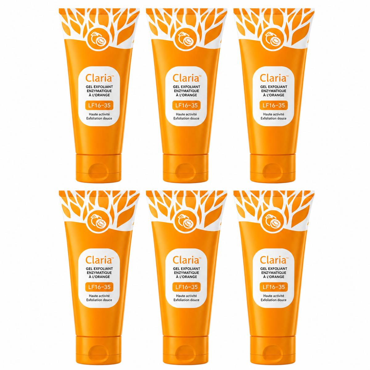 Claria™ Gel Exfoliant Enzymatique à l’Orange | Éliminez cellules mortes, taches et teint terne en 5 minutes !