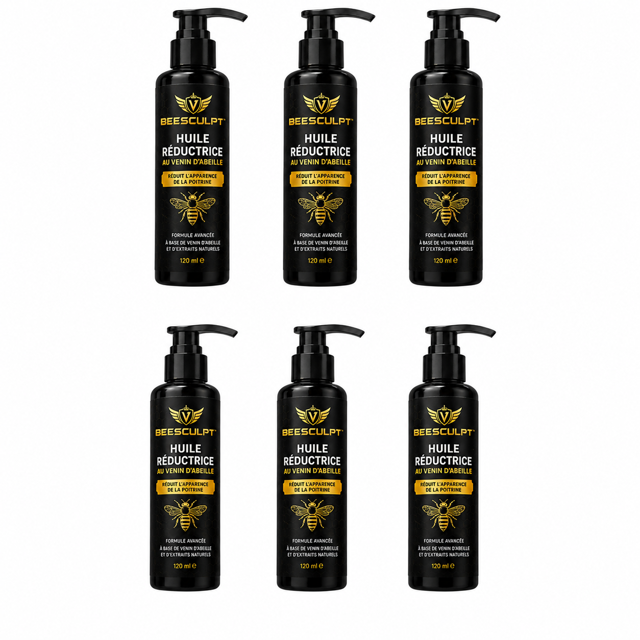 BeeSculpt™ Huile Réductrice au Venin d’Abeille | Élimine les seins masculins en 7 jours chrono!