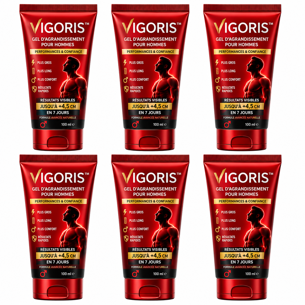 Vigoris™ Crème d’agrandissement pénien | Augmentez votre taille jusqu’à 4,5 cm en seulement 7 jours !