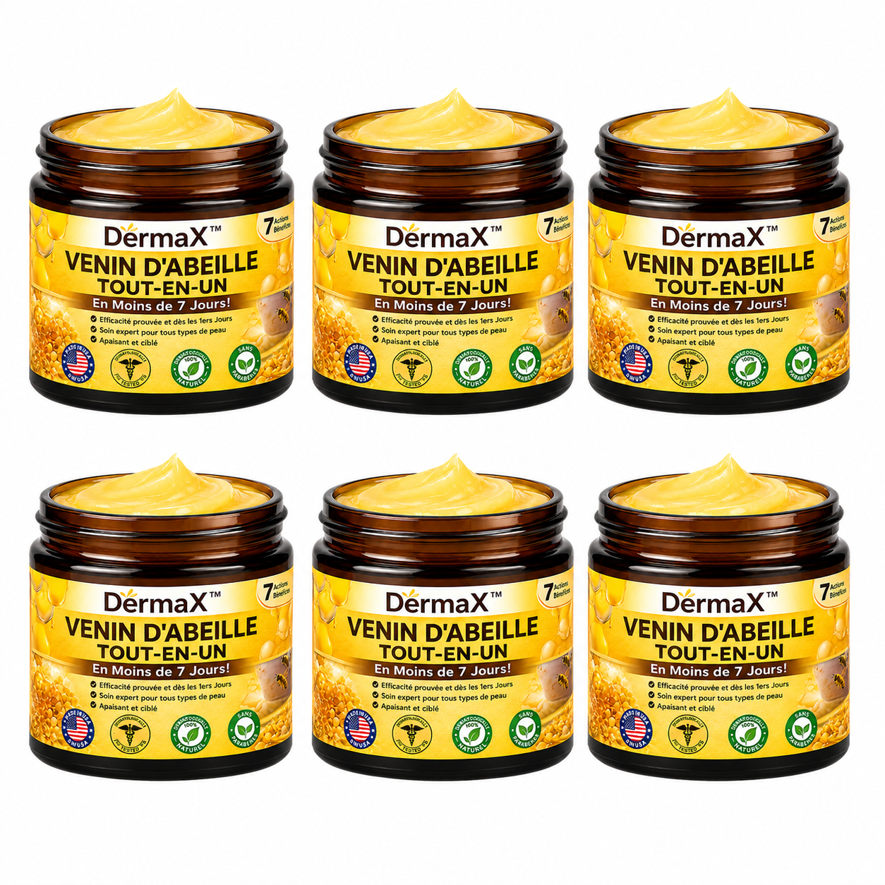 DermaX™ Venin d’Abeille Tout-en-Un | Répare ta peau en moins de 7 jours!
