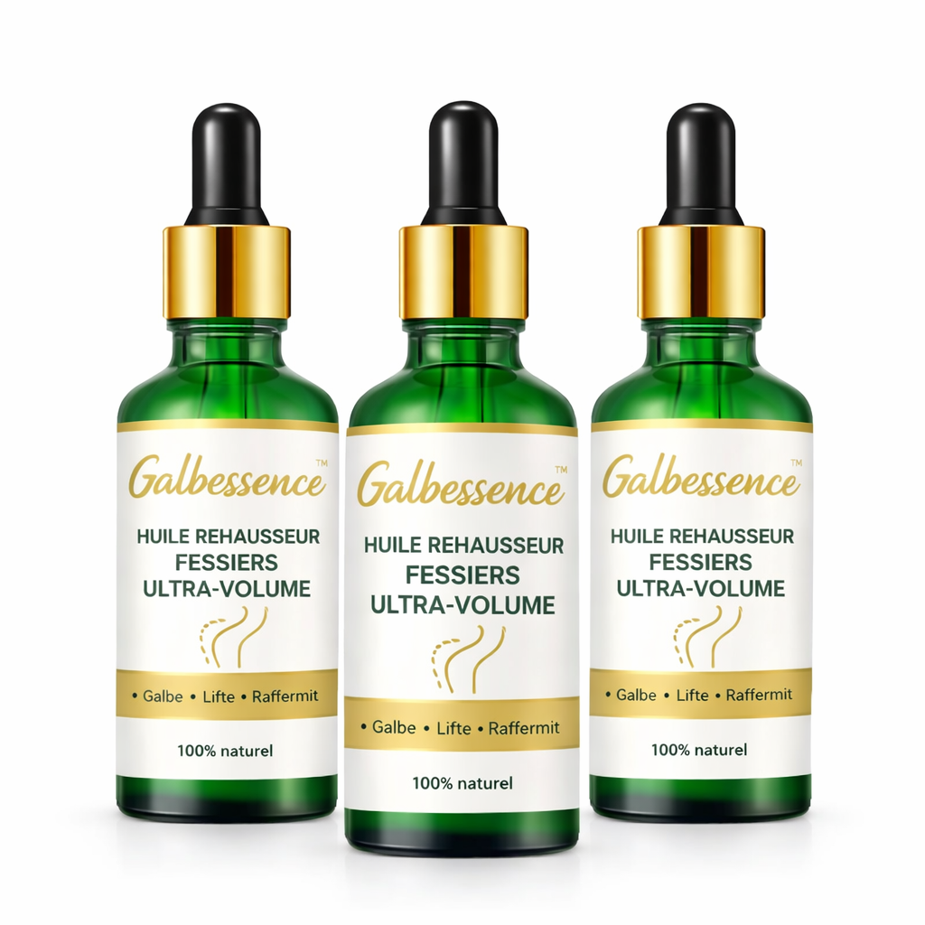 Galbessence™ Huile Rehausseur Fessiers Ultra-Volume | Obtenez un fessier ferme, galbé et visiblement plus bombé en 7 jours !