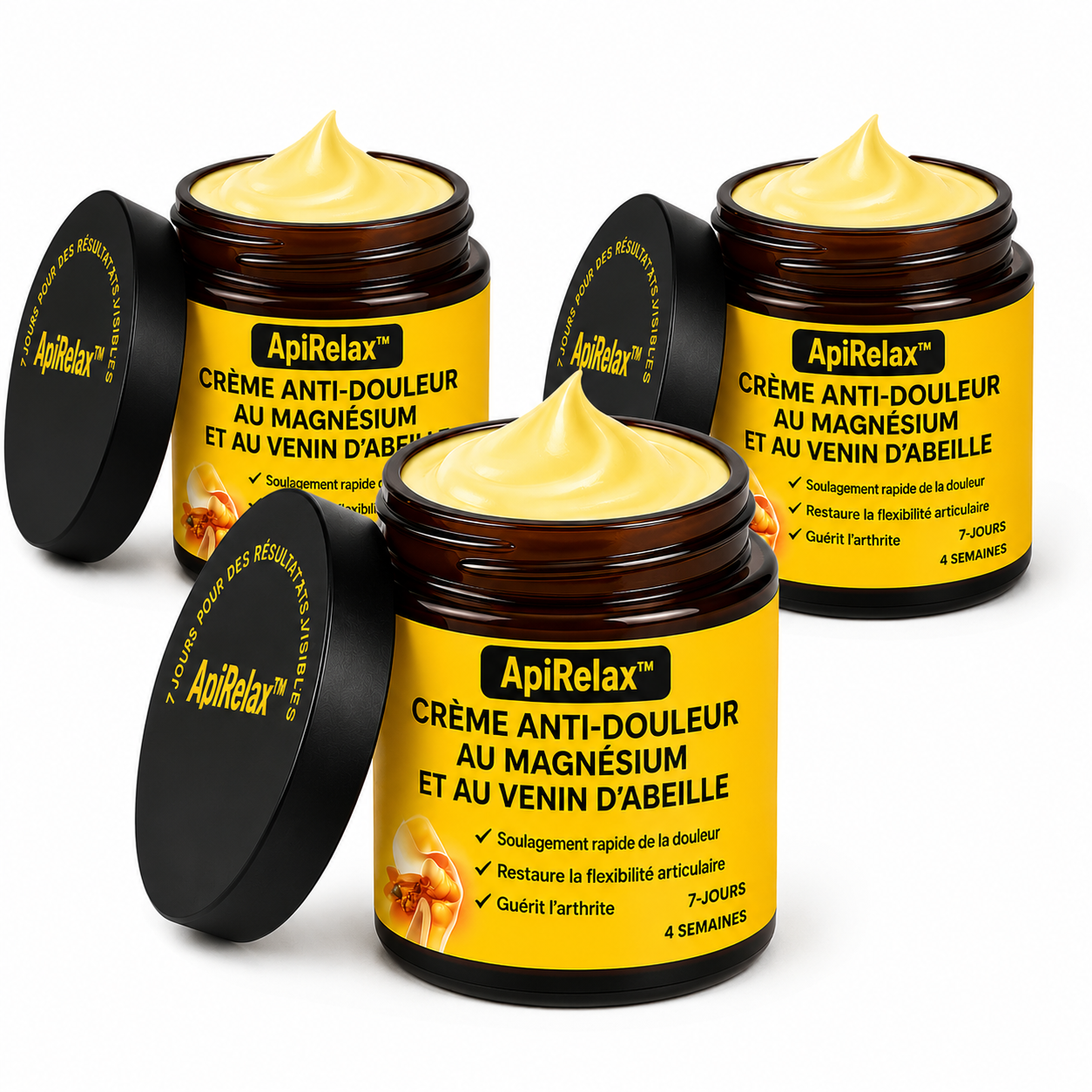 ApiRelax™ Crème Anti-douleur au Magnésium et au Venin d'Abeille | Supprime vos douleurs articulaires en un instant !