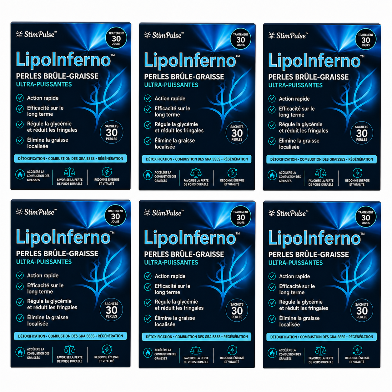 LipoInferno™ Perles Brûle-Graisse Ultra-Puissantes | Éliminent 6 kg de graisse en 5 jours seulement!