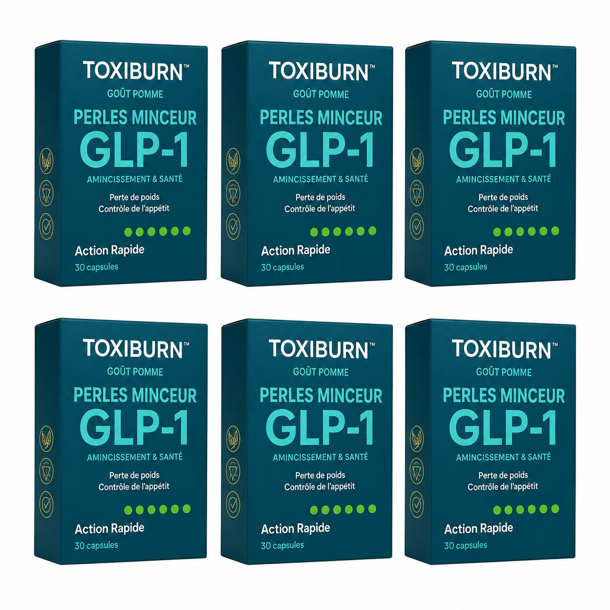 ToxiBurn™ Perles Minceur GLP-1 Ultra-Concentrées | Élimine les toxines et fait perdre du poids en 10 minutes!