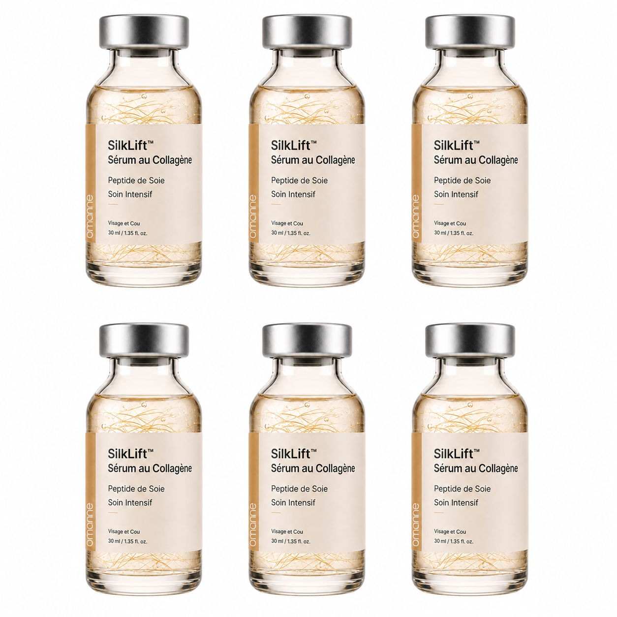 SilkLift™ Sérum Coréen Liftant aux Peptides de Soie | Lissez les rides et retendez votre visage dès la première application !