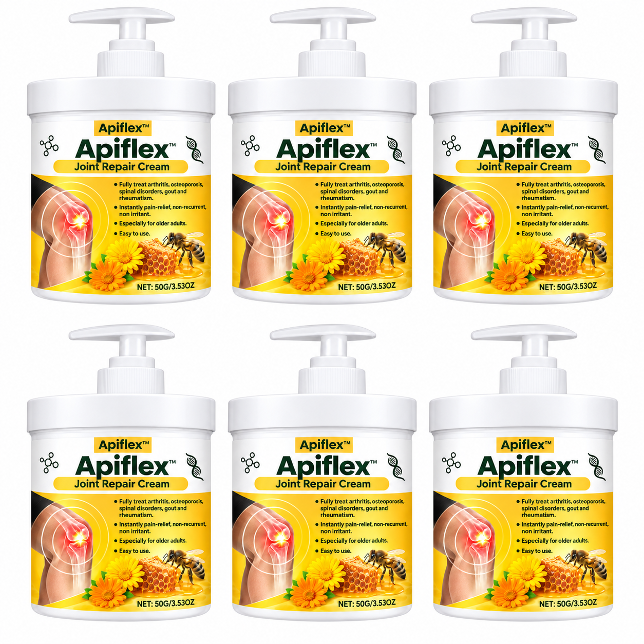 Apiflex™ Crème Articulations au Venin d’Abeille | Soulagez vos douleurs en 4 minutes, sans pilules ni injections !