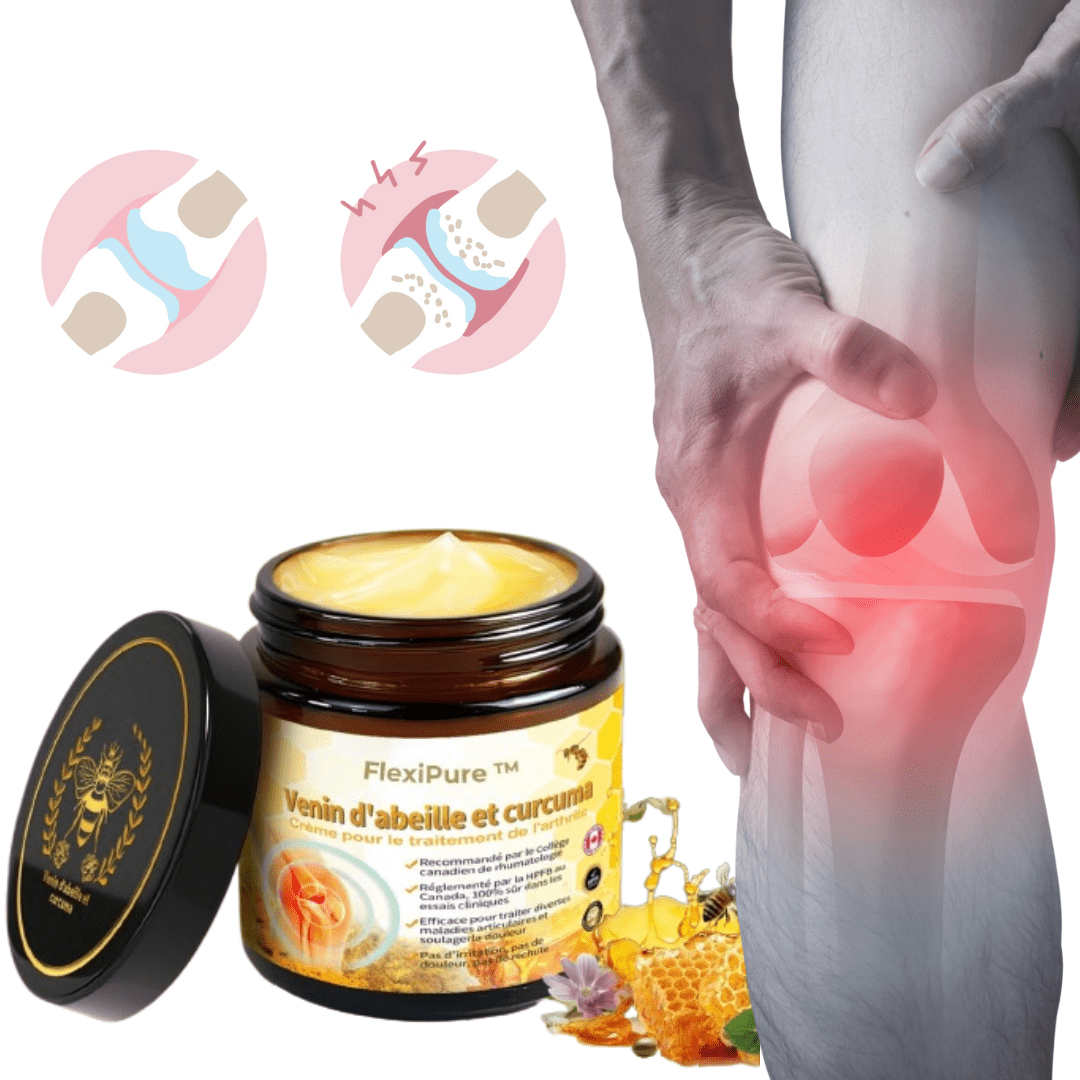 FlexiPure™ Crème Anti-douleur au Venin d'Abeille | Soulage les articulations en 10 minutes!