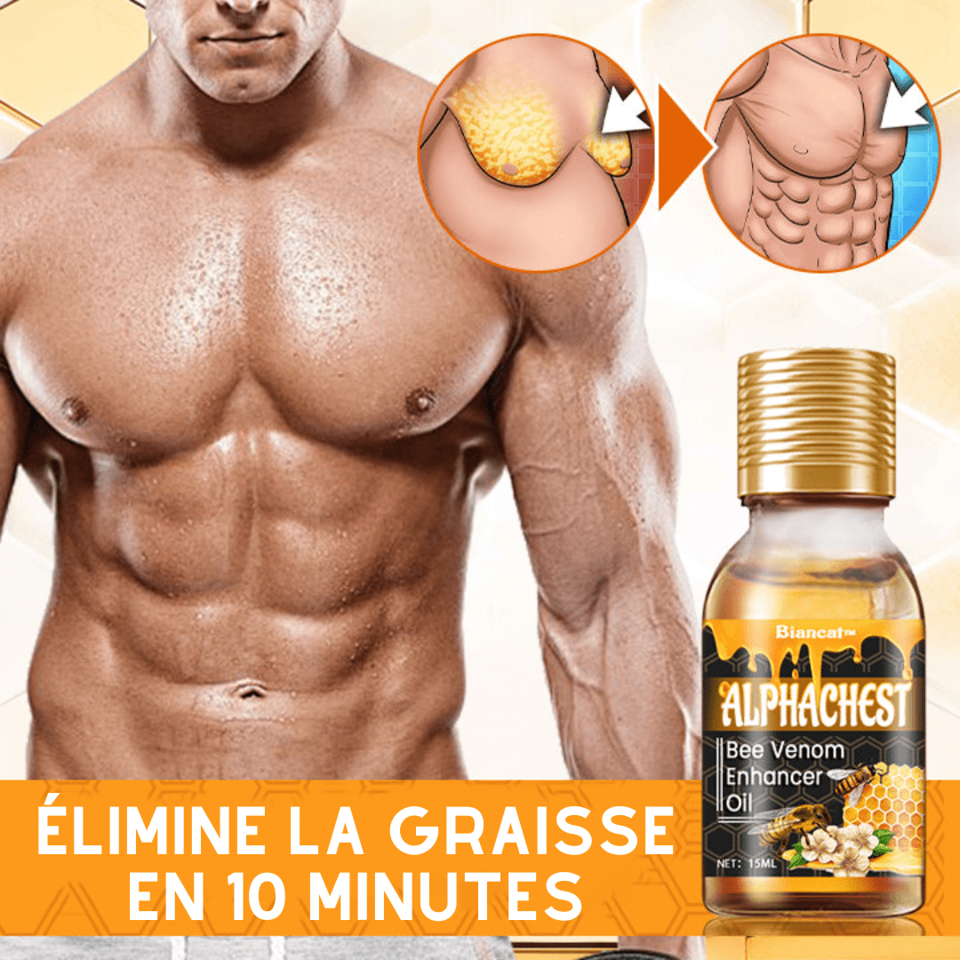 Biancat™ Huile pour gynécomastie au venin d'abeille | Élimine la graisse en 10 minutes!