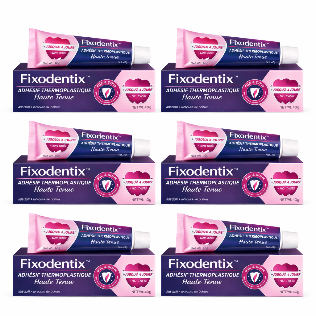 Fixodentix™ Adhésif Thermoplastique Haute Tenue | Fixe instantanément votre prothèse, stoppe les mouvements gênants en 3 minutes !