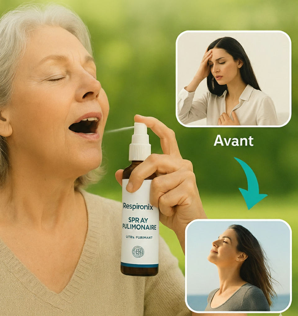 Respironix™ Spray Pulmonaire Ultra-Purifiant | Débouche vos bronches et libère votre souffle en moins de 18h!