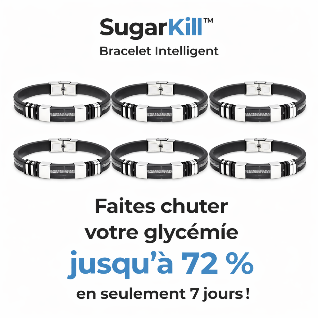 SugarKill™ Bracelet Intelligent | Faites chuter votre glycémie jusqu’à 72 % en seulement 7 jours !