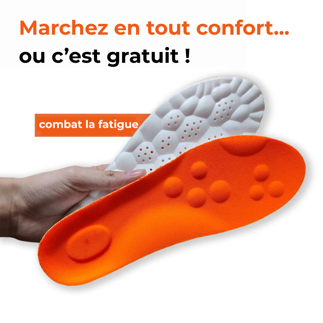 Semelles OrthoFlex™ - Une journée entière sans douleur
