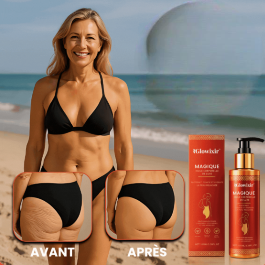 Fermisens™ Huile Corps au Collagène Marin | Retendez votre peau flasque en 3 minutes chrono!