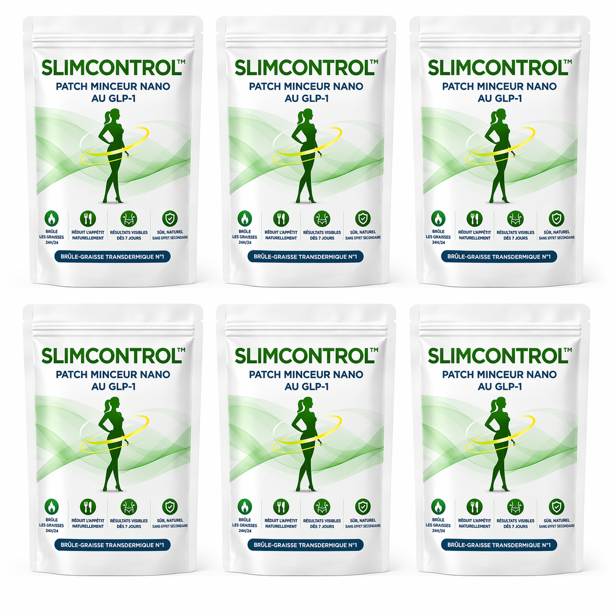 SlimControl™ Patch Minceur Nano au GLP-1 | Perdez jusqu’à 7 kg en 7 jours sans régime ni effort !