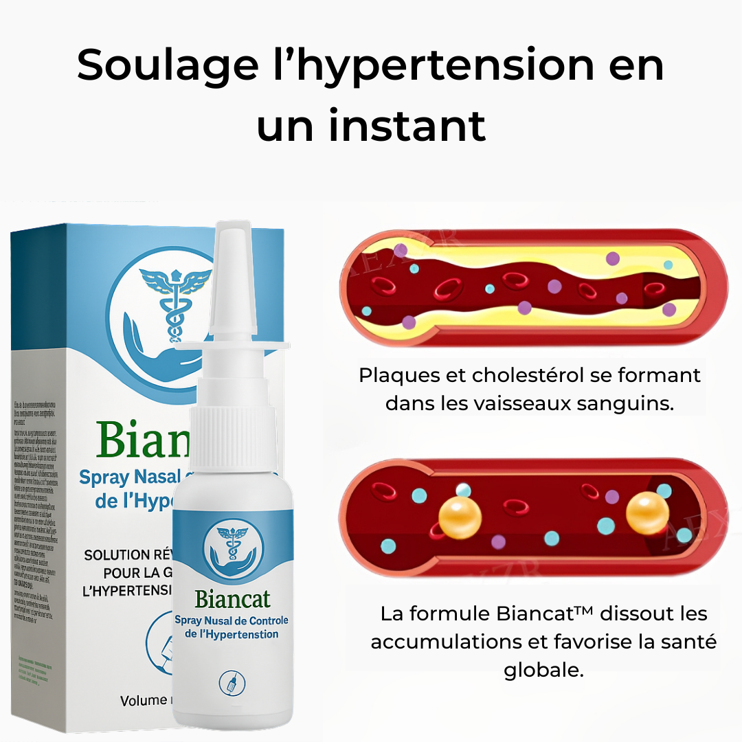 Biancat™ Spray Nasal de Contrôle de l’Hypertension | Soulage l’hypertension en un instant!