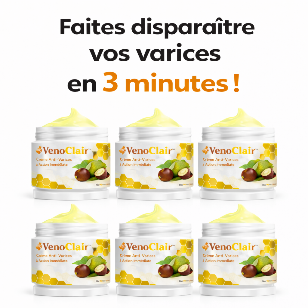 VenoClear™ Crème Anti-Varices à Action Immédiate | Faites disparaître vos varices en 3 minutes !
