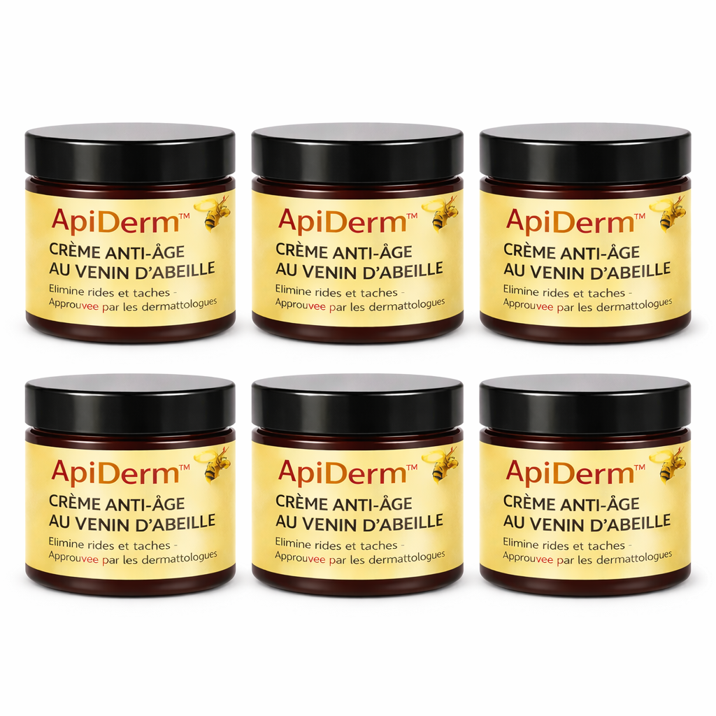 ApiDerm™ Crème Anti-Âge au Venin d’Abeille | Effacez rides et taches en seulement 3 minutes !