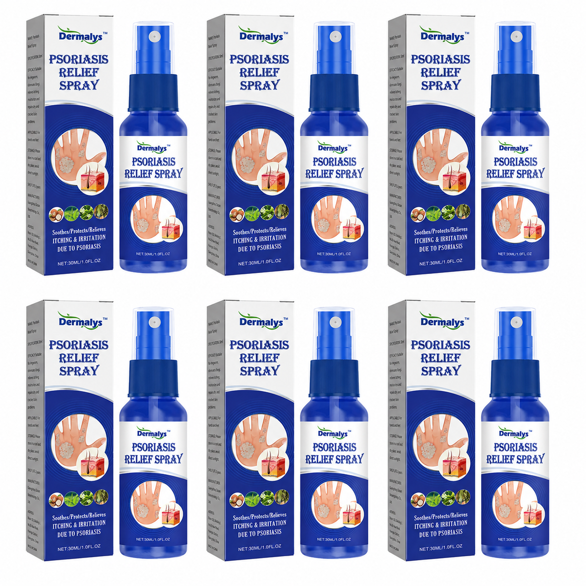 Dermalys™ Spray Apaisant Psoriasis | Calmez les démangeaisons et retrouvez une peau visiblement plus nette jour après jour !