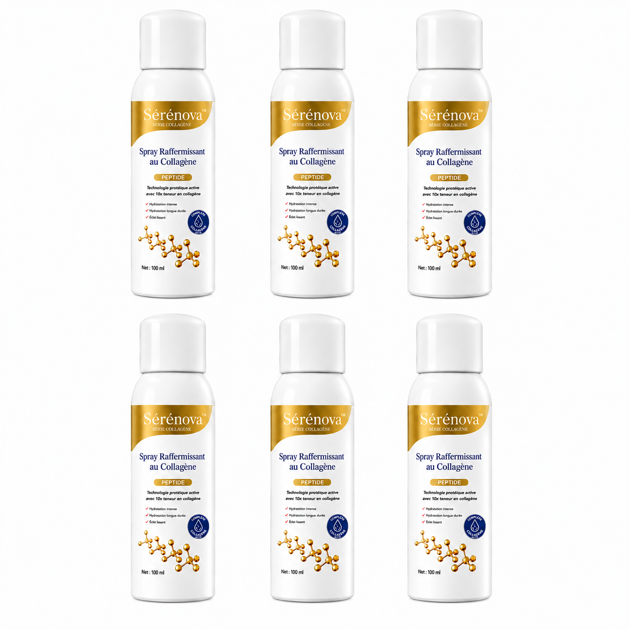 Sérénova™ Spray Raffermissant au Collagène | Raffermissez, lissez et hydratez votre peau relâchée en quelques jours !