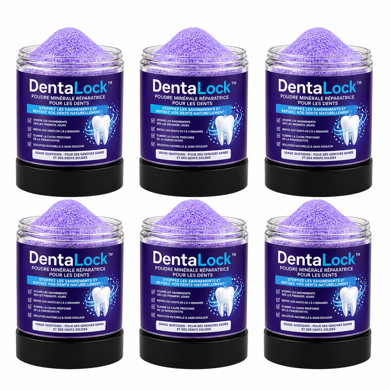 DentaLock™ Poudre Minérale Réparatrice pour les Dents | Stoppez les saignements et refixez vos dents naturellement !
