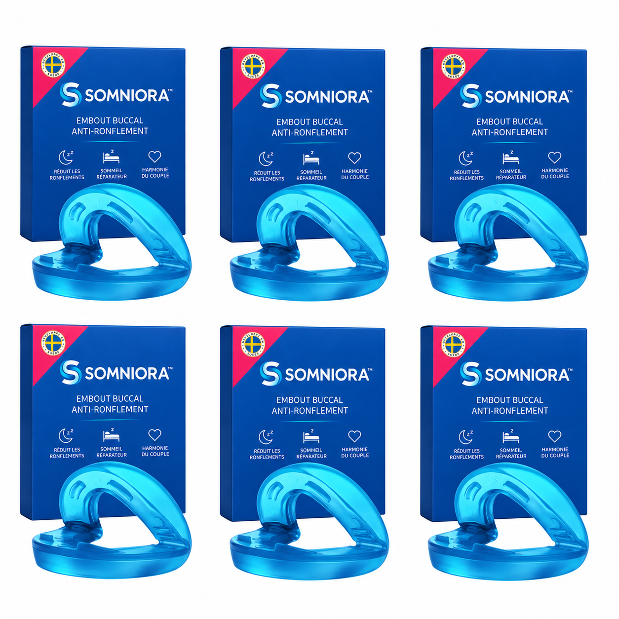 Somniora™ Embout Buccal Anti-Ronflement | Stoppez les ronflements dès la 1re nuit, ou dormez seul à vie!