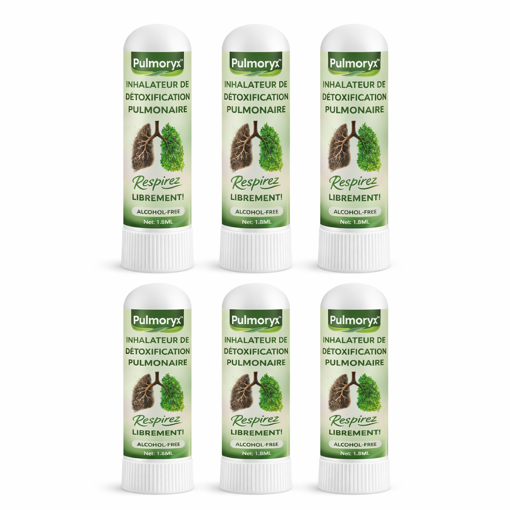 Inhalateur de détoxification pulmonaire Pulmoryx™ | 97 % de contaminants en moins : respirez librement en seulement 15 minutes !