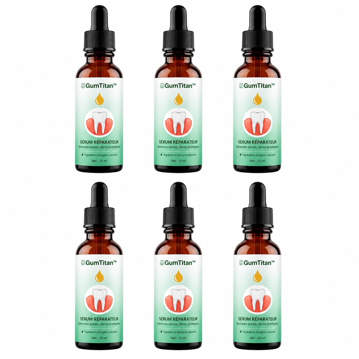 GumTitan™ Sérum Réparateur | Stoppez la rétractation et sauvez vos dents en seulement 4 jours !