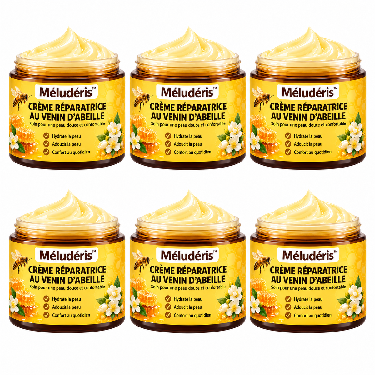 Méludéris™ Crème Réparatrice au Venin d’Abeille | Efface rougeurs & imperfections en 3 jours!