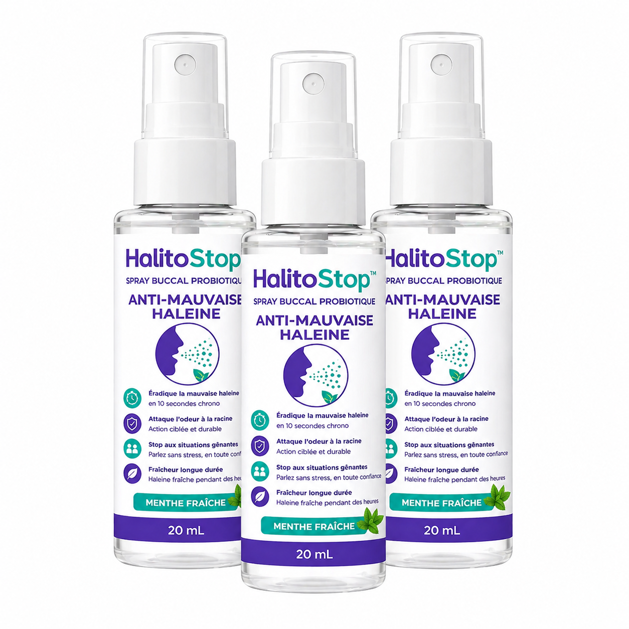 HalitoStop™ Spray Buccal Probiotique | Éradiquez la mauvaise haleine et purifiez votre bouche en 10 secondes chrono !