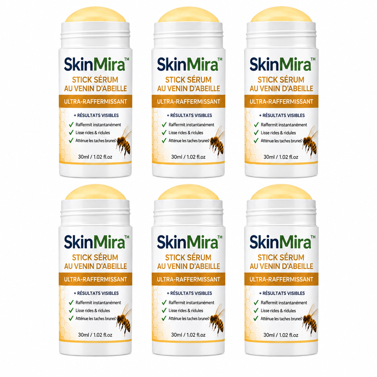 SkinMira™ Stick Sérum au Venin d’Abeille Ultra-Raffermissant | Efface les rides en 5 minutes chrono !