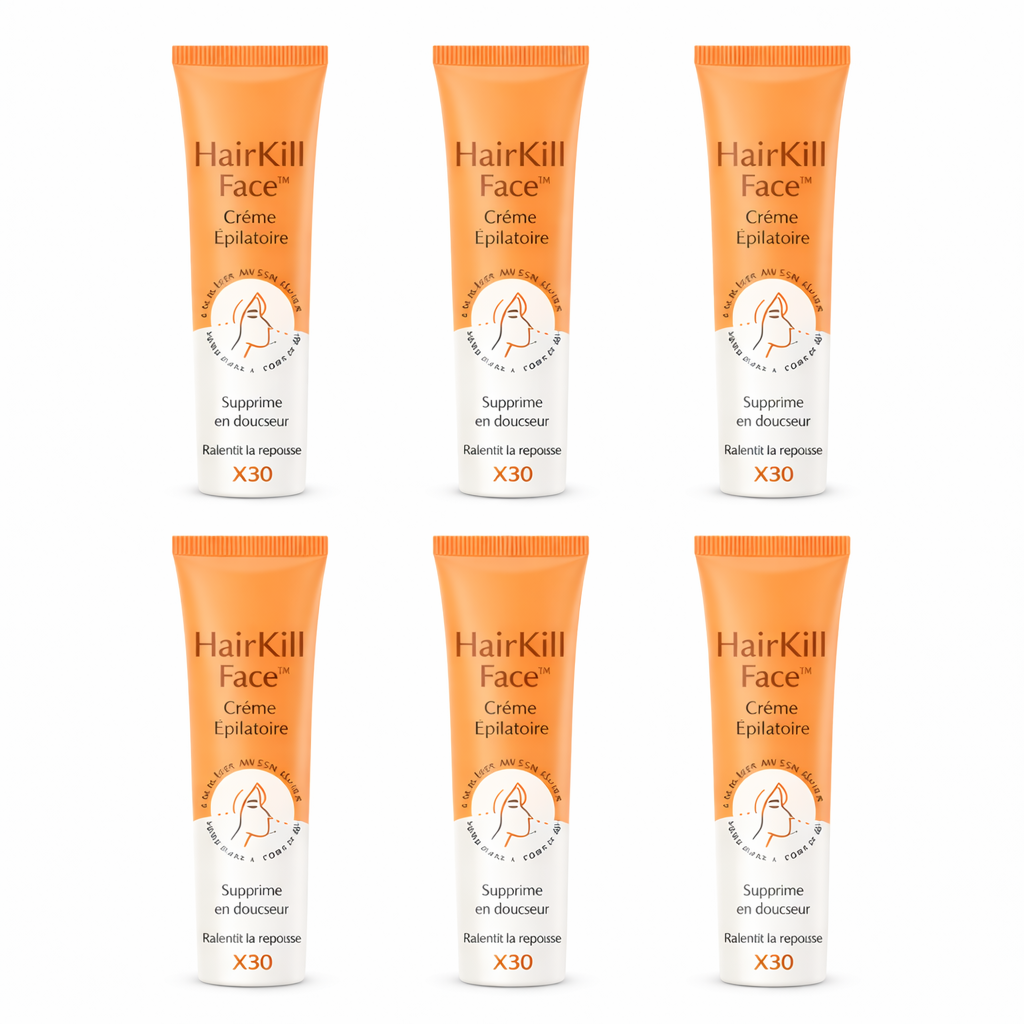 HairKill Face™ Crème Épilatoire | Détruisez les poils du visage en seulement 60 secondes !