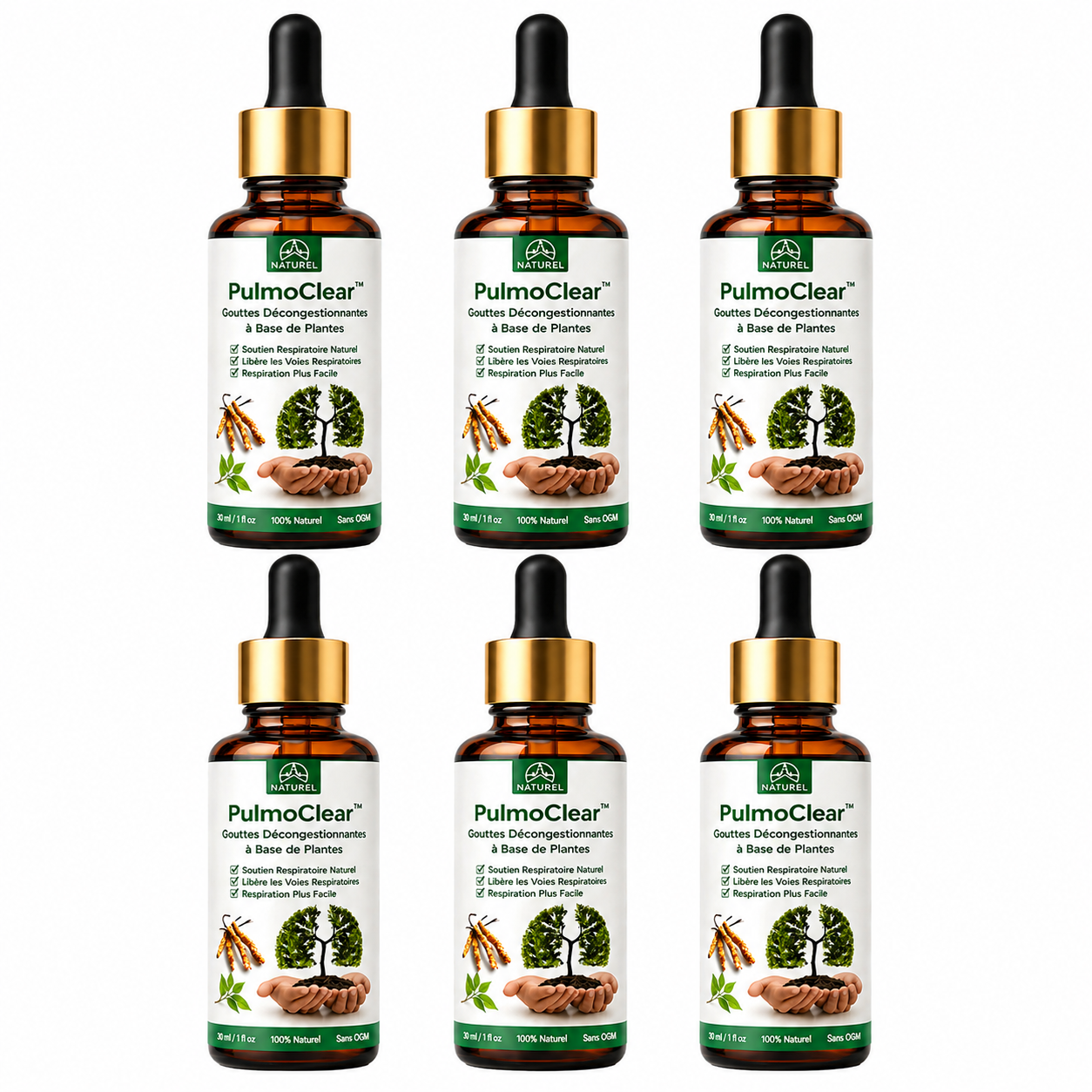 PulmoClear™ Gouttes Décongestionnantes | Évacuez le mucus et respirez à pleins poumons en 5 minutes chrono !