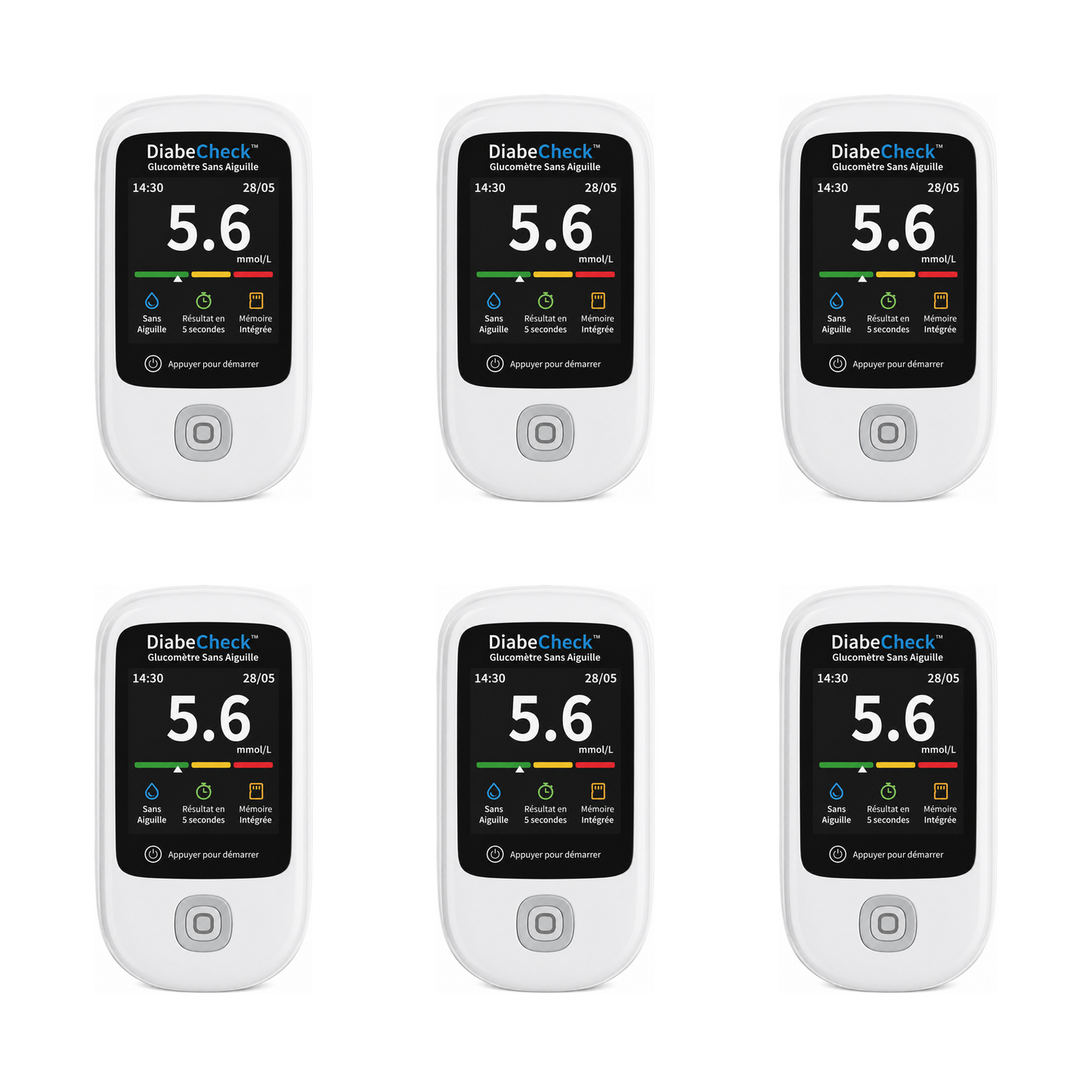 DiabeCheck™ Glucomètre Sans Aiguille | Mesurez votre glycémie en 5 secondes, sans piqûre ni douleur !