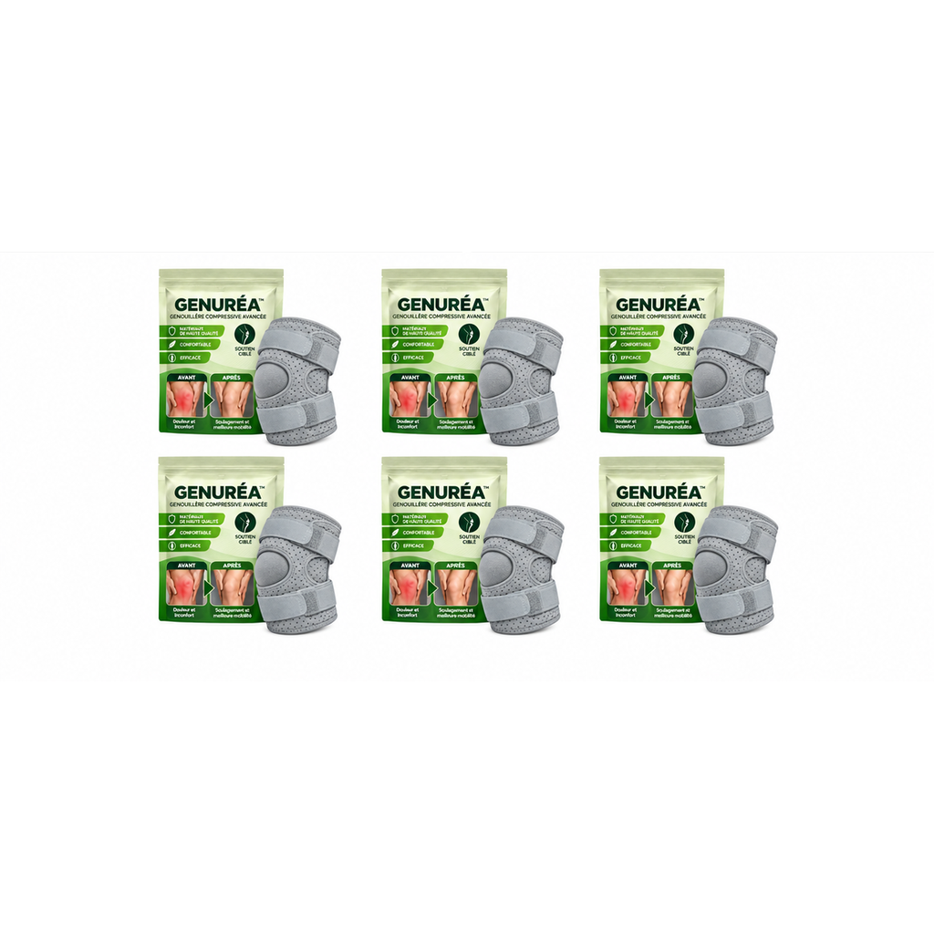 Genuréa™ Genouillère Compressive Avancée | Retrouve une marche sans douleur en 24 h!