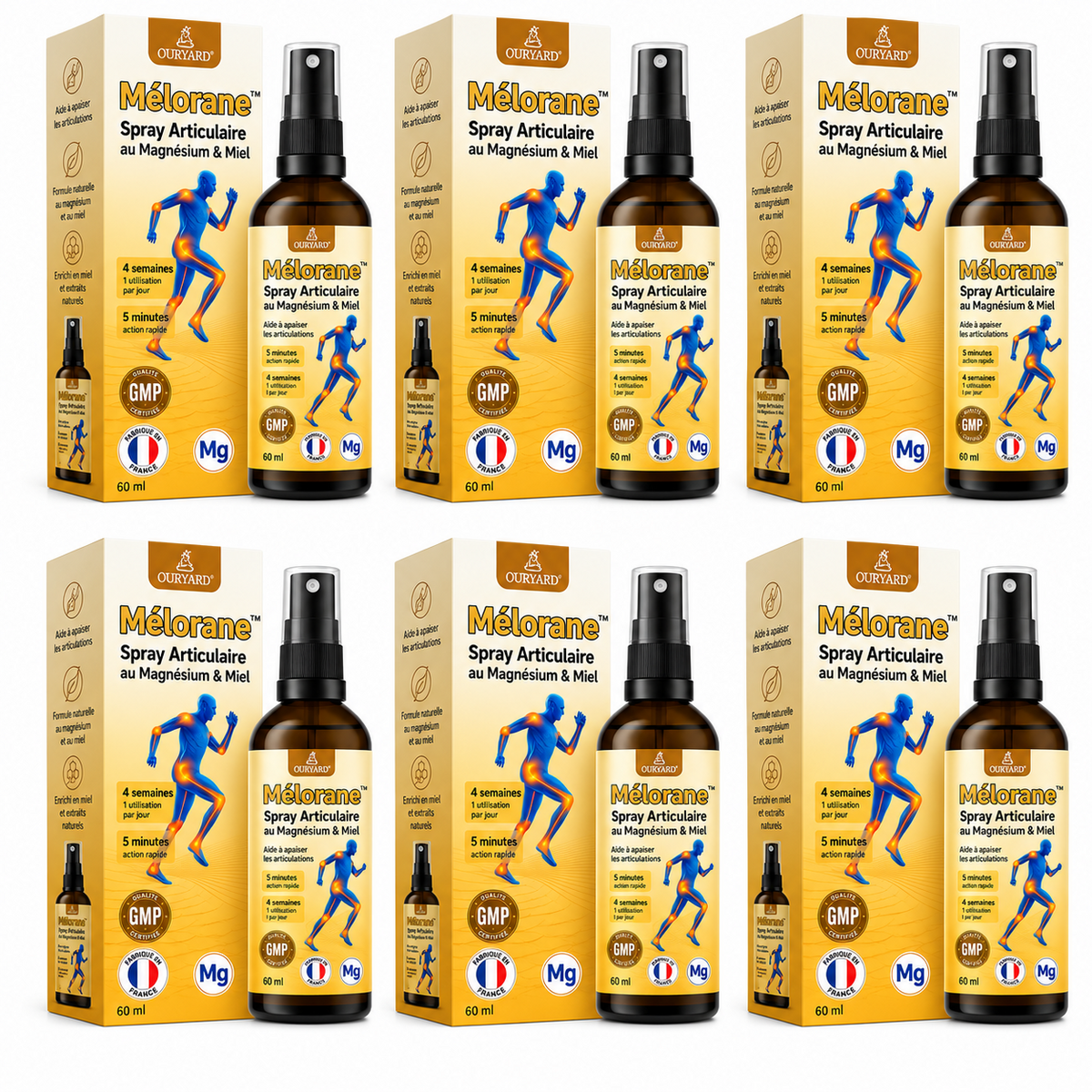 Mélorane™ Spray Articulaire au Magnésium & Miel | Répare vos articulations douloureuses en 10 minutes!