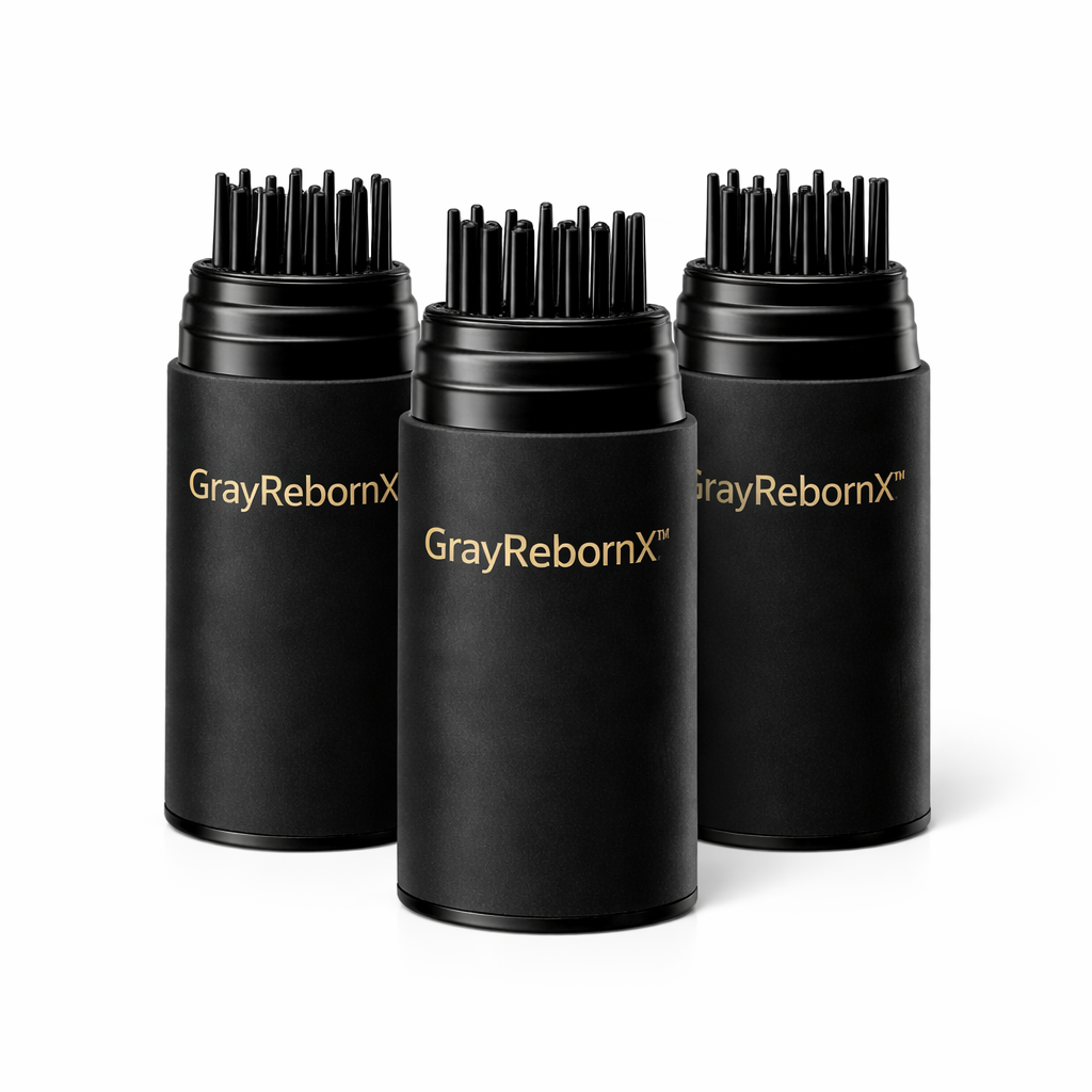 GrayRebornX™ Soin Réactivateur Anti-Cheveux Blancs | Retrouvez votre couleur naturelle en 15 minutes !
