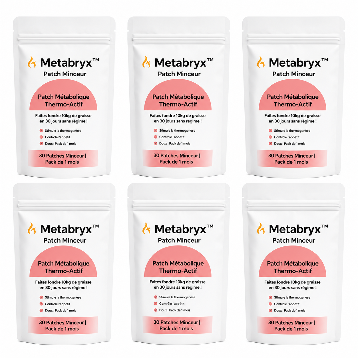 Metabryx™ Patch Métabolique Thermo‑Actif | Faites fondre 10kg de graisse en 30 jours sans régime !