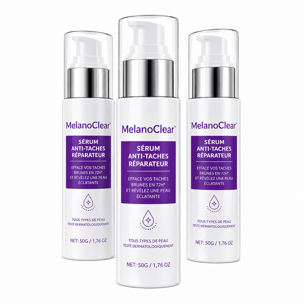 MelanoClear™ Sérum Anti-Taches Réparateur | Effacez vos taches brunes en 72 heures et révélez une peau éclatante !