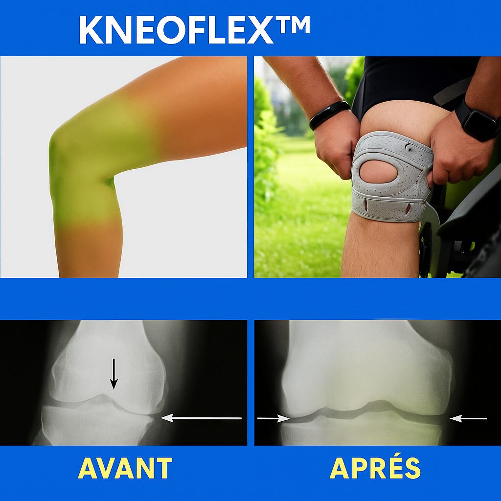 Kneoflex™ Genouillère Orthopédique à Technologie TAB | Supprime l’arthrose et les douleurs de genoux dès la 1ère mise en place!