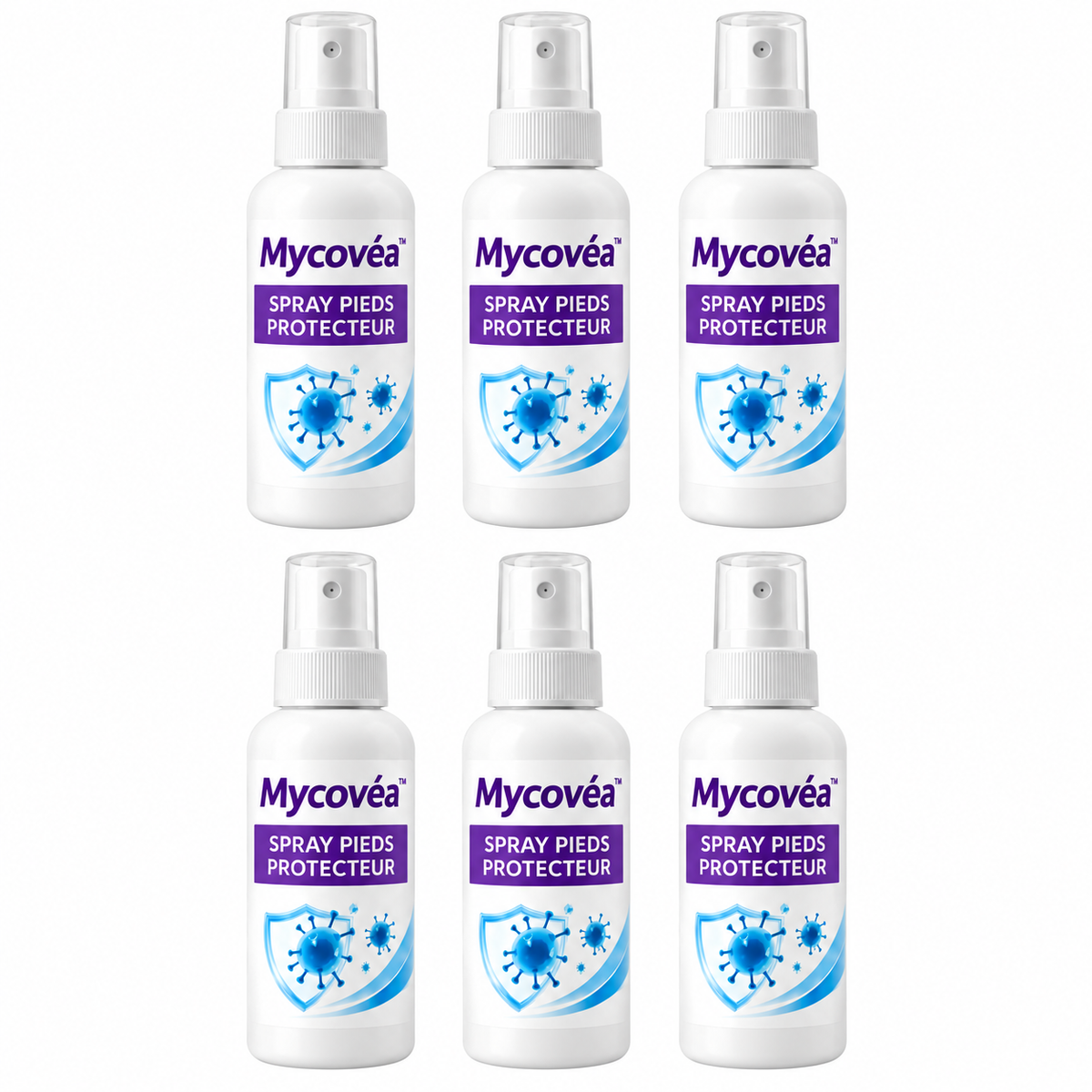 Mycovéa™ Spray Pieds Anti-Mycose au Film Protecteur | Éliminez les champignons en 48h chrono !