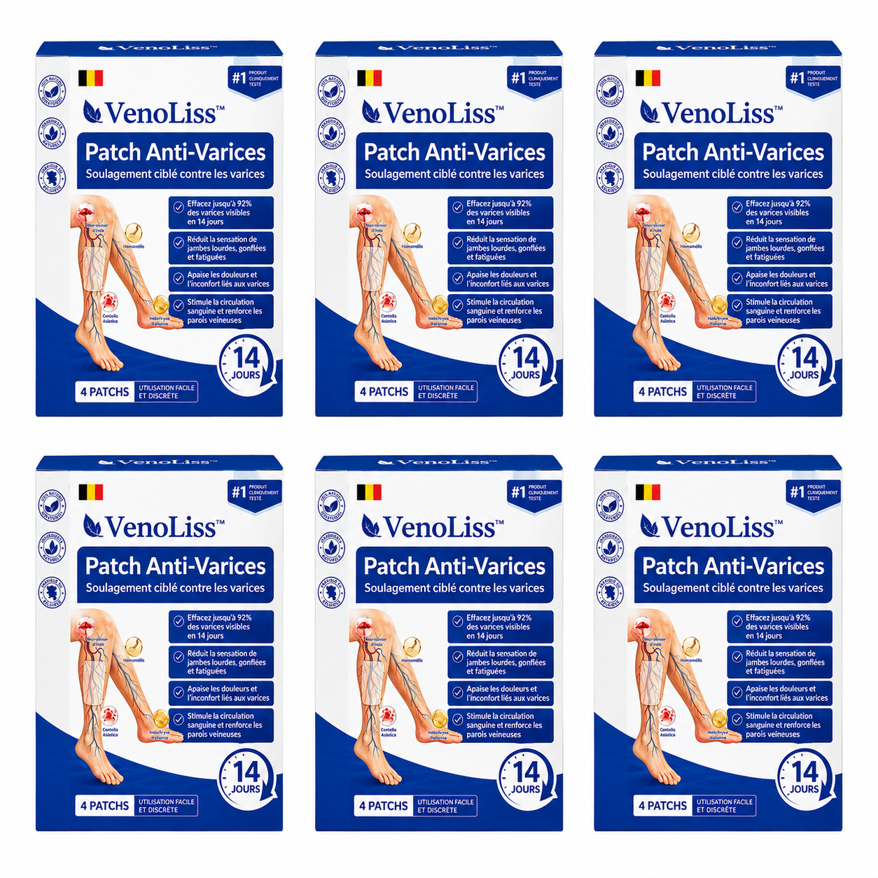VenoLiss™ Patch Anti-Varices | Effacez jusqu’à 92% des varices visibles en 14 jours et retrouvez des jambes lisses sans honte !